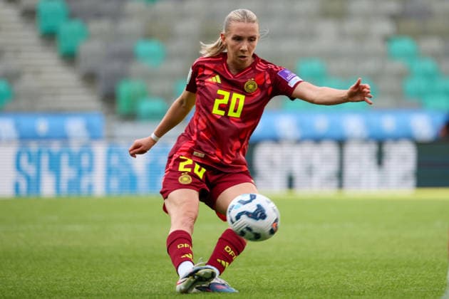 Ljubljana, Slowenien: 09.06. 2026 - Länderspiel - WM-Qualifikation der Frauen - Slowenien vs. Deutschland Im Bild: Elisa Senß Senss (Deutschland) *** Ljubljana, Slovenia 09 06 2026 International womens World Cup qualifier Slovenia vs Germany In the picture Elisa Senß Senss Germany Copyright: HMBxMedia MadeleinexFantini