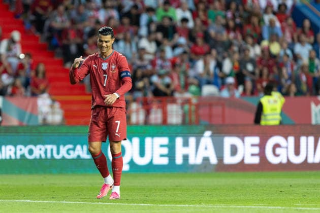 June 10, 2026, Leiria, Leiria, Portugal: Portugal and Al-Nassr forward CRISTIANO RONALDO (7) in action during the game for the International Friendly, Länderspiel, Nationalmannschaft game between Portugal vs Nigeria at Estadio Dr. Magalhaes Pessoa Leiria Portugal - ZUMAs359 20260610_zsp_s359_057 Copyright: xAlexandrexdexSousax