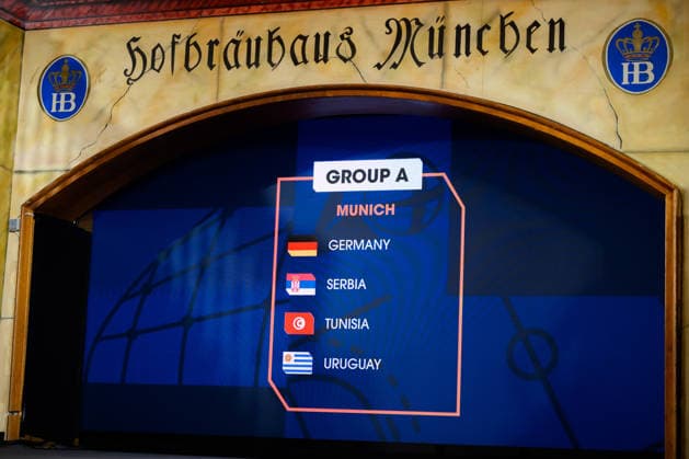 Muenchen: Handball - Deutschland - WM Auslosung 2027 Gruppe A - Munich, Team Germany, Serbia, Tunisia, Uruguay Muenchen Hofbraeuhaus Bayern Deutschland