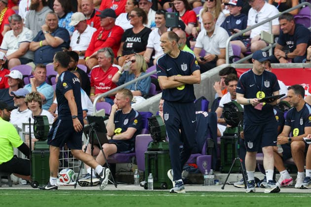Fußball, Länderspiel, England - Costa Rica #2 RECORD DATE NOT STATED 10th June 2026; Inter and Co Stadium, Orlando, Florida, United States of America; Friendly International Football, England versus Costa Rica; Head coach Thomas Tuchel of England on the sidelines DavidxBuono