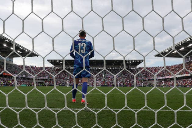 RECORD DATE NOT STATED 10th June 2026; Inter and Co Stadium, Orlando, Florida, United States of America; Friendly International Football, England versus Costa Rica; Dean Henderson of England stands in goal DavidxBuono