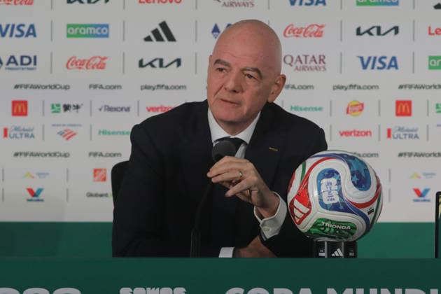 Fußball, FIFA WM 2026, Pressekonferenz in Mexiko-City mit Gianni Infantino #2 June 10, 2026, Mexico City, Ciudad de Mexico, Mexico: FIFA President Gianni Infantino speaks during a press conference, PK, Pressekonferenz ahead of the opening of the 2026 FIFA World Cup, WM, Weltmeisterschaft, Fussball at the Azteca Stadium now known as Mexico City Stadium. on June 10, 2026 in Mexico City, Mexico. FIFA President Gianni Infantino News Conference  - ZUMAe321 20260610_zsa_e321_007 Copyright: xIanxRoblesx