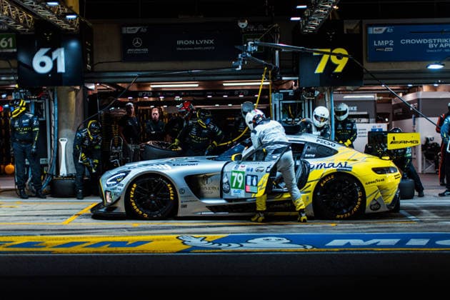 Motorsport, 24 Stunden von Le Mans, Training und Qualifikation #2 24 HEURES DU MANS 2026 - FREE PRACTICE AND QUALIFIYING SESSION 79 ZELGER Johannes (ita), CRESSONI Matteo (ita), HODENIUS Lin (ned), Iron Lynx, Mercedes-AMG LMGT3 79, LM GT3, action during the Free Practice and Qualifying session of the 24 Hours of Le Mans 2026, 3rd round of the 2026 FIA World Endurance Championship, from June 10 to 11, 2026 on the Circuit des 24 Heures du Mans in Le Mans, France -  Copyright: xAndreaxLorenzinax