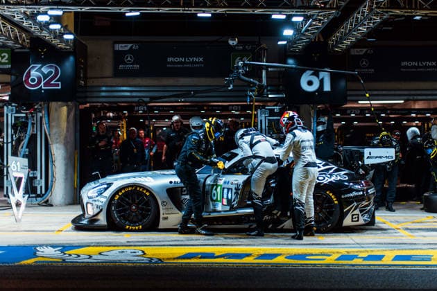Motorsport, 24 Stunden von Le Mans, Training und Qualifikation #2 24 HEURES DU MANS 2026 - FREE PRACTICE AND QUALIFIYING SESSION 61 BERRY Martin (aus), ANDRADE Rui (ang), MARTIN Maxime (bel), Iron Lynx, Mercedes-AMG LMGT3 61, LM GT3, action during the Free Practice and Qualifying session of the 24 Hours of Le Mans 2026, 3rd round of the 2026 FIA World Endurance Championship, from June 10 to 11, 2026 on the Circuit des 24 Heures du Mans in Le Mans, France -  Copyright: xAndreaxLorenzinax