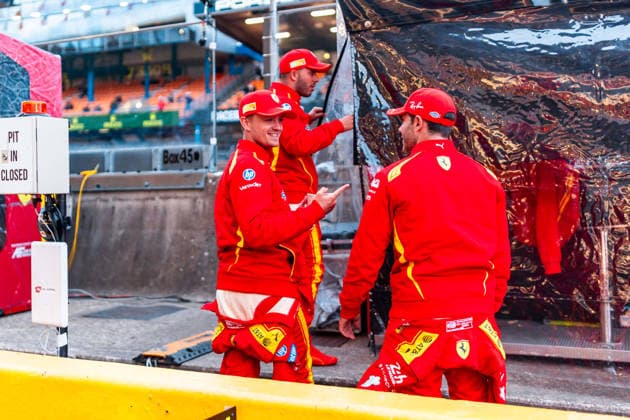 Motorsport, 24 Stunden von Le Mans, Training und Qualifikation #2 24 HEURES DU MANS 2026 - FREE PRACTICE AND QUALIFIYING SESSION 50 FUOCO Antonio (ita), NIELSEN Nicklas (dnk), MOLINA Miguel (spa), Ferrari AF Corse, Ferrari 499P 50, Hypercar, portrait, during the Free Practice and Qualifying session of the 24 Hours of Le Mans 2026, 3rd round of the 2026 FIA World Endurance Championship, from June 10 to 11, 2026 on the Circuit des 24 Heures du Mans in Le Mans, France -  Copyright: xAndreaxLorenzinax