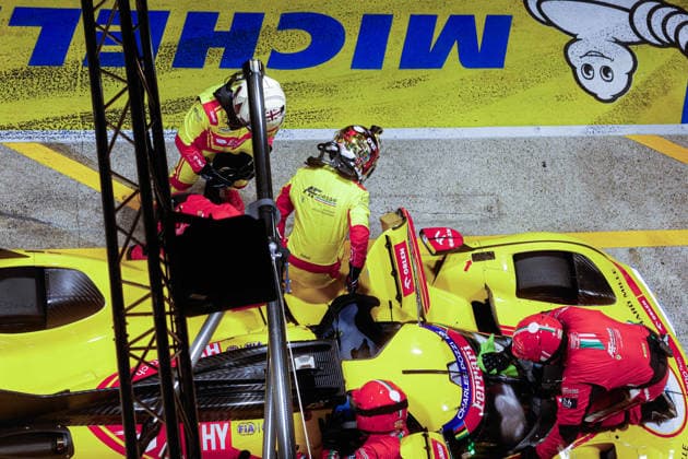 Motorsport, 24 Stunden von Le Mans, Training und Qualifikation #2 24 HEURES DU MANS 2026 - FREE PRACTICE AND QUALIFIYING SESSION 83 YE Yifei (chn), KUBICA Robert (pol), HANSON Phil (gbr), AF Corse, Ferrari 499P 83, Hypercar, pitstop, arrÃªt aux stands, during the Free Practice and Qualifying session of the 24 Hours of Le Mans 2026, 3rd round of the 2026 FIA World Endurance Championship, from June 10 to 11, 2026 on the Circuit des 24 Heures du Mans in Le Mans, France - Le MansFrance  Copyright: xFREDERICxLExFLOCxHx