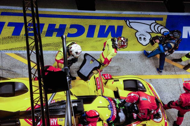 Motorsport, 24 Stunden von Le Mans, Training und Qualifikation #2 24 HEURES DU MANS 2026 - FREE PRACTICE AND QUALIFIYING SESSION 83 YE Yifei (chn), KUBICA Robert (pol), HANSON Phil (gbr), AF Corse, Ferrari 499P 83, Hypercar, pitstop, arrÃªt aux stands, during the Free Practice and Qualifying session of the 24 Hours of Le Mans 2026, 3rd round of the 2026 FIA World Endurance Championship, from June 10 to 11, 2026 on the Circuit des 24 Heures du Mans in Le Mans, France - Le MansFrance  Copyright: xFREDERICxLExFLOCxHx