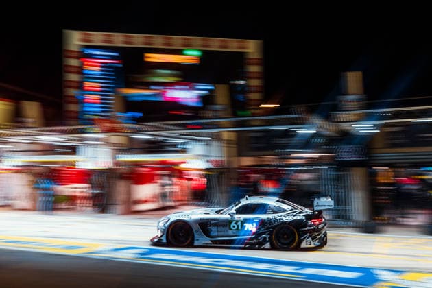 Motorsport, 24 Stunden von Le Mans, Training und Qualifikation #2 24 HEURES DU MANS 2026 - FREE PRACTICE AND QUALIFIYING SESSION 61 BERRY Martin (aus), ANDRADE Rui (ang), MARTIN Maxime (bel), Iron Lynx, Mercedes-AMG LMGT3 61, LM GT3, action during the Free Practice and Qualifying session of the 24 Hours of Le Mans 2026, 3rd round of the 2026 FIA World Endurance Championship, from June 10 to 11, 2026 on the Circuit des 24 Heures du Mans in Le Mans, France -  Copyright: xAndreaxLorenzinax