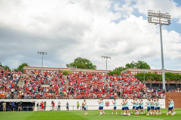 260610 Martin odegaard and players of the Norwegian national football team at an open training session during day -1 of the FIFA World Cup, WM, Weltmeisterschaft, Fussball 2026 on June 10, 2026 in Greensboro. Photo: Vegard Grott BILDBYRAN kod VG VG0945 bbeng fotball football soccer fotboll fifa world cup vm fotball-vm norge norway trening träning training practice