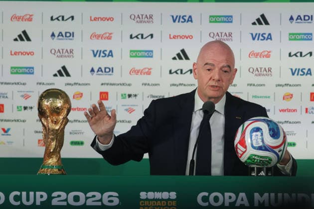 Fußball, FIFA WM 2026, Pressekonferenz in Mexiko-City mit Gianni Infantino #2 June 10, 2026, Mexico City, Ciudad de Mexico, Mexico: FIFA President Gianni Infantino speaks during a press conference, PK, Pressekonferenz ahead of the opening of the 2026 FIFA World Cup, WM, Weltmeisterschaft, Fussball at the Azteca Stadium now known as Mexico City Stadium. on June 10, 2026 in Mexico City, Mexico. FIFA President Gianni Infantino News Conference  - ZUMAe321 20260610_zsa_e321_074 Copyright: xIsmaelxRosasx