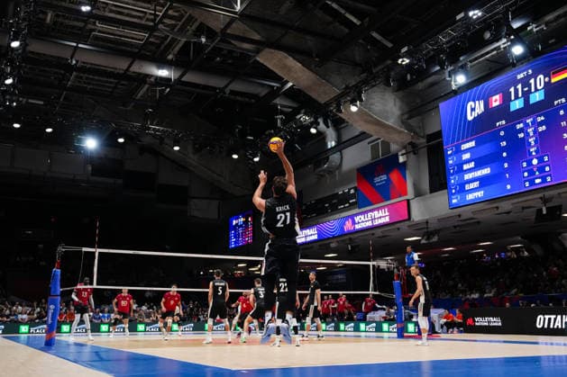 Canada V Germany - 2026 Men s Volleyball Nations League - Ottawa -Day1 Tobias Krick 21 of Germany in action during the 2026 Men s Volleyball Nations League match between Canada and Germany at TD Place Arena in Ottawa, Canada, on June 10, 2026. Ottawa Ontario Canada  Copyright: xYuanxTianx originalFilename:tian-2026mens260610_np867.jpg