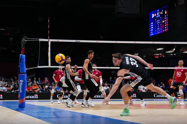 Canada V Germany - 2026 Men s Volleyball Nations League - Ottawa -Day1 Players from Germany compete during the 2026 Men s Volleyball Nations League match between Canada and Germany at TD Place Arena in Ottawa, Canada, on June 10, 2026. Ottawa Ontario Canada  Copyright: xYuanxTianx originalFilename:tian-2026mens260610_npNE1.jpg