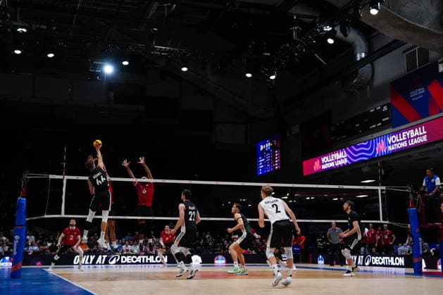 Canada V Germany - 2026 Men s Volleyball Nations League - Ottawa -Day1 Players from Germany compete during the 2026 Men s Volleyball Nations League match between Canada and Germany at TD Place Arena in Ottawa, Canada, on June 10, 2026. Ottawa Ontario Canada  Copyright: xYuanxTianx originalFilename:tian-2026mens260610_np5ni.jpg