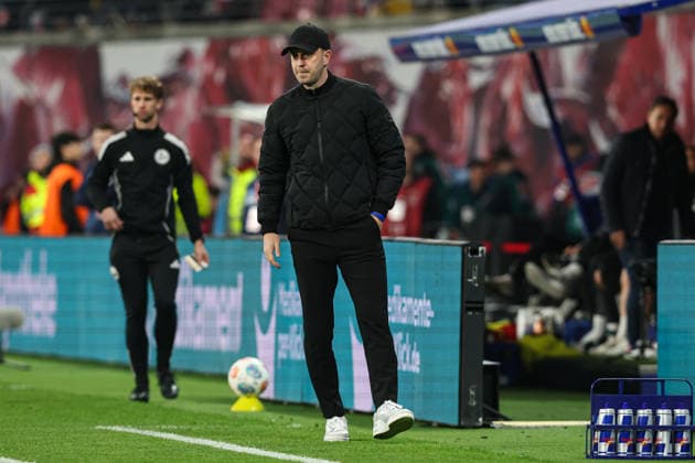 Trainer Ole Werner (RB Leipzig) - 1. Fussball Bundesliga Saison 2025-2026 Punktspiel RB Leipzig vs. 1. FC Union Berlin in der Red Bull Arena in Leipzig - Fussball,Deutschland,Mann,Männer,24.04.2026 *** Coach Ole Werner RB Leipzig 1 Soccer Bundesliga Season 2025 2026 Point Match RB Leipzig vs 1 FC Union Berlin at the Red Bull Arena in Leipzig Soccer,Germany,Man,Men,24 04 2026