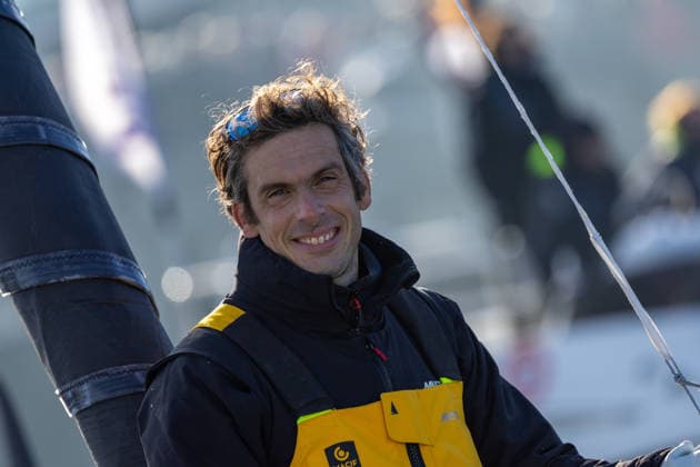 VOILE : Arrivee VendÃ e Globe 2024 2025 - Les Sables d Olonne - 14 01 2025 Charlie Dalin, vainqueur du VendÃ e Globe 2024-2025 en 64j 19h 22min et 49 sec - Les Sables d Olonne le 14 01 2025  Copyright: xAlexisxCourcouxx