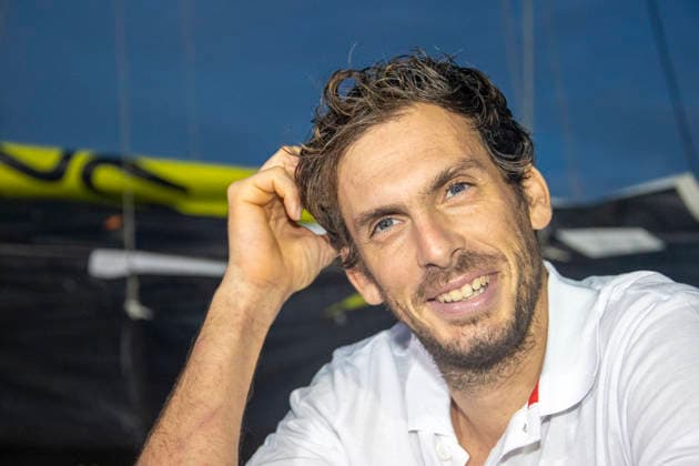 VOILE : VendÃ e globe 2024 - Archives Charlie Dalin et Yoann Richomme - 06 01 2025 Charlie Dalin, skipper de l IImoca Apivia, 2eme de la Route du Rhum - Destination Guadeloupe 2022 - Pointe Ã Pitre le 21 11 2022 POINTE A PITREFrance  Copyright: xALEXISxCOURCOUXx
