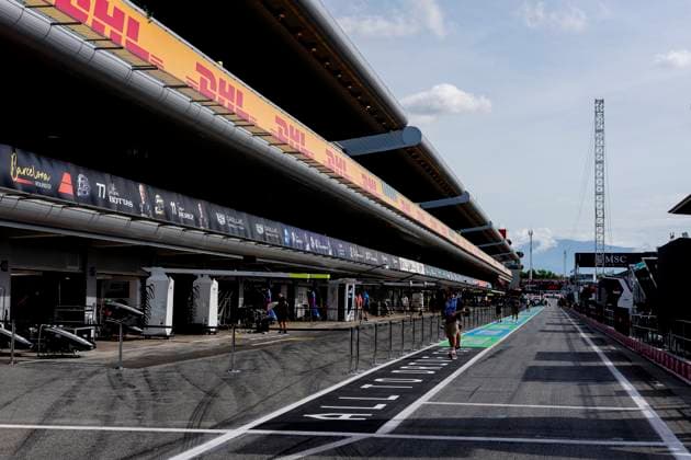 BARCELONA - Pit Lane Overview during the Formula 1 Spain Catalonia at the Circuit de Barcelona-Catalunya on June 11, 2026 in Barcelona, Spain. (Photo by DeFodi Images) -