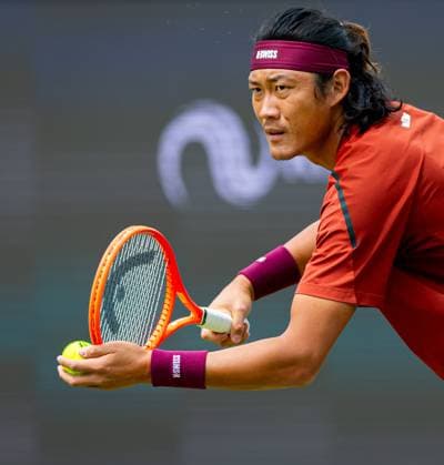 DEN BOSCH - Zhizhen Zhang (CHN) during the ATP, Tennis Herren singles match against Tallon Griekspoor at the LibÃ ma Open 2026. The combined ATP WTA, Tennis Damen tournament is being held on the event grounds of the former Autotron car theme park. IRIS VAN DEN BROEK ANP xVIxANPxSportx xxANPxIVx 560736919 originalFilename: 560736919.jpg