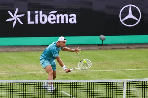 ROSMALEN , 11-06-2026 , Autotron , Libema Open , picture shows Tallon Griekspoor of the Netherlands plays a backhand in his Men s Singles Second Round match against Zhizhen Zhang of China Libema Open  x204293793x Copyright: