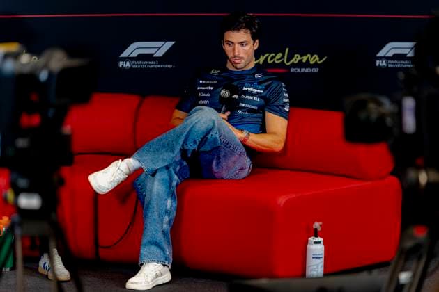 BARCELONA - Formula 1 driver Carlos Sainz of Atlassian Williams F1 Team during the press conference, PK, Pressekonferenz at the Formula 1 Spain-Catalonia at the Circuit de Barcelona-Catalunya on June 11, 2026 in Barcelona, Spain. (Photo by DeFodi Images) -