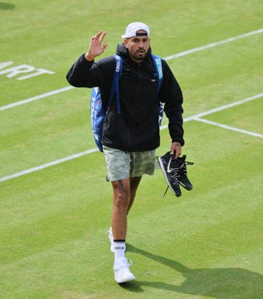11.06.2026, Boss Open 2026, ATP, Tennis Herren Tour 250 Stuttgart, TTC Weissenhof, Tennis, im Bild: Nick Kyrgios (AUS) Verlierer geht vom Platz