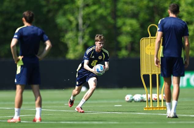 Tyler Fletcher of Scotland Scotland Training Session and press conference, PK, Pressekonferenz 2026 FIFA World Cup, WM, Weltmeisterschaft, Fussball Football, Atrium Health Performance Park, Charlotte, USA - 11 Jun 2026Charlotte Atrium Health Performance Park United States of America EDITORIAL USE ONLY No use with unauthorised audio, video, data, fixture lists, club league logos or live services. Online in-match use limited to 120 images, no video emulation. No use in betting, games or single club league player publications.  Copyright: xMichaelxZemanek Shutterstockx 16919988h