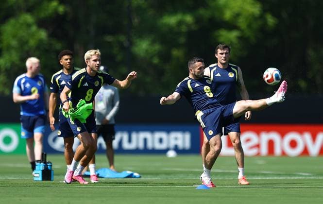 John McGinn of Scotland Scotland Training Session and press conference, PK, Pressekonferenz 2026 FIFA World Cup, WM, Weltmeisterschaft, Fussball Football, Atrium Health Performance Park, Charlotte, USA - 11 Jun 2026Charlotte Atrium Health Performance Park United States of America EDITORIAL USE ONLY No use with unauthorised audio, video, data, fixture lists, club league logos or live services. Online in-match use limited to 120 images, no video emulation. No use in betting, games or single club league player publications.  Copyright: xMichaelxZemanek Shutterstockx 16919988y