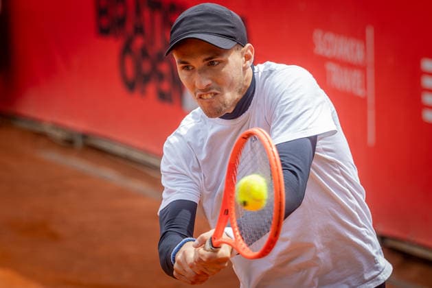 BRATISLAVA OPEN TENNIS ATP, Tennis Herren CHALLENGER Zsombor Piros (Hungary) during second round ATP Tennis Challenger tour 100 Bratislava Open match against Joao Lucas Reis Da Silva (Brazil). Tennis courts Slovan Bratislava, Bratislava, Slovakia, June 11, 2026. Photo by Branislav Racko Copyright: xx 080A2174
