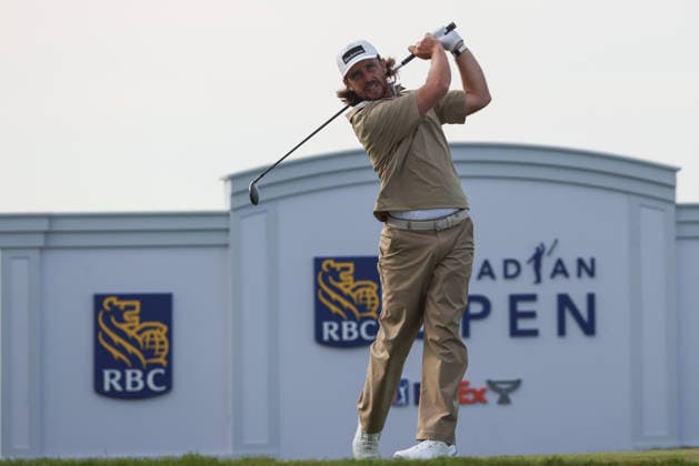June 11, 2026: Tommy Fleetwood tees off in round one during the RBC Canadian Open held at TPC Toronto at Osprey Valley in Caledon Ontario, Canada. CSM Caledon Canada - ZUMAc04_ 20260611_zma_c04_007 Copyright: xDanielxLeax