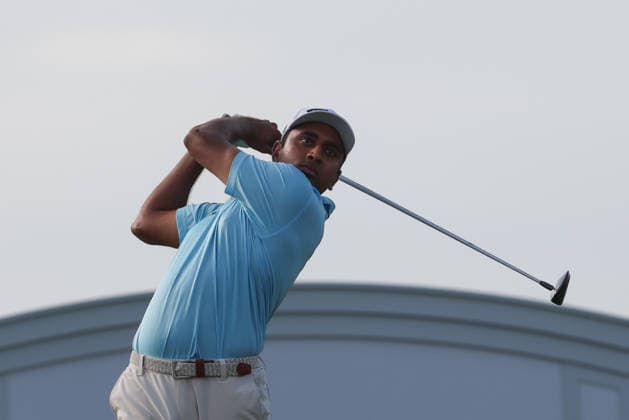 June 11, 2026: Sudarshan Yellamaraju of Canada tees off in round one during the RBC Canadian Open held at TPC Toronto at Osprey Valley in Caledon Ontario, Canada. CSM Caledon Canada - ZUMAc04_ 20260611_zma_c04_009 Copyright: xDanielxLeax