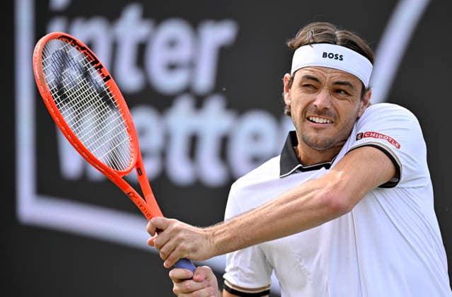 Taylor Fritz (USA) Aktion Tennis Herren BOSS Open ATP, Tennis Herren 250 Stuttgart 2026 Weissenhof BOSS Open ATP 250 Stuttgart 2026
