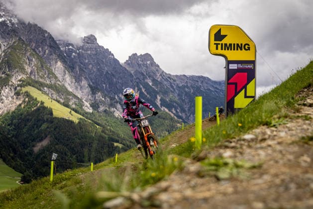 Whoop UCI Mountainbike World Series Leogang Downhill SEAGRAVE Tahnee ORBEA FMD RACINGat Whoop UCI Mountainbike World Series Leogang Downhill, 11.06.2026,in Leogang,AUT Foto: Sebastian Sternemann