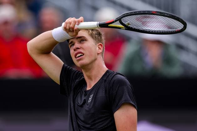 ROSMALEN , 11-06-2026 , Autotron , Libema Open , picture shows Thijs Boogaard of the Netherlands reacts in his Men s Singles Second Round match against Daniil Medvedev of Russia Libema Open  x204296017x Copyright: