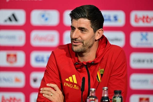 Belgium s goalkeeper Thibaut Courtois pictured at a press conference, PK, Pressekonferenz of Belgian national soccer team Red Devils in their base camp, home of the Seattle Sounders, Renton, Seattle, USA, on Thursday 11 June 2026. The Red Devils prepare for the 2026 FIFA World Cup, WM, Weltmeisterschaft, Fussball DIRKxWAEM  x177212478x