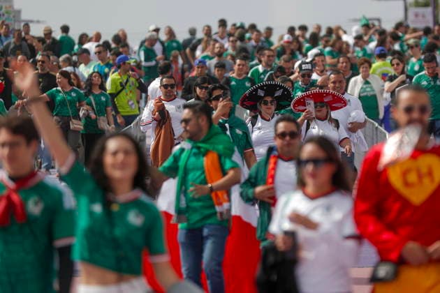 FIFA World Cup, WM, Weltmeisterschaft, Fussball 2026 - Group A - Mexico vs South Africa Fans arrive before the opening match of the FIFA World Cup 2026 between Mexico and South Africa in Mexico City, Mexico, 11 June 2026. Mexico City Mexico  Copyright: xISAACxESQUIVELx