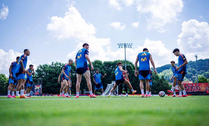 Sapin national team, Nationalteam World Cup - 11 06 2026 The player of Spain during the Spanish national team s training session at their World Cup base camp at the Baylor School in Chattanooga, United States of America on June 11, 2026. Photo (PGS Photo Agency) Chattanooga United Satates of America Copyright: xPGSxPhotoxAgencyx
