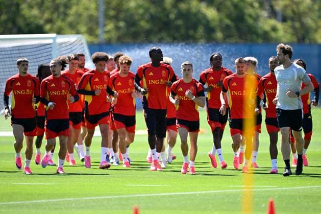 Belgian national football team - FIFA World Cup, WM, Weltmeisterschaft, Fussball 2026 - media activities 11 06 2026 RENTON, UNITED STATES OF AMERICA - JUNE 11 : The team of Belgium and Gielen Bram physical coach of Belgian Team pictured during a training session of the Belgian national football team during the FIFA World Cup 2026 on June 11, 2026 in Renton, United States of America, 11 06 2026 Renton United States of America  Copyright: xNicoxVereeckenx