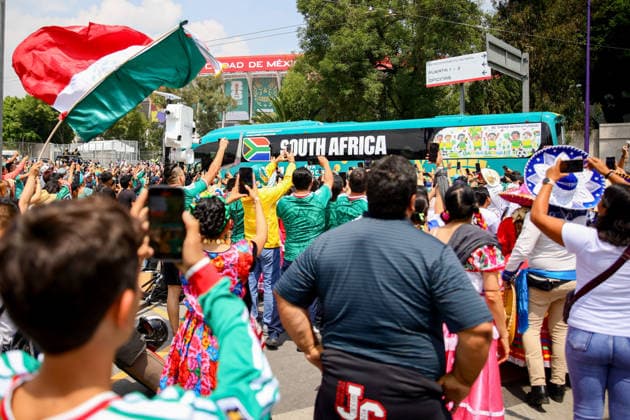 FIFA World Cup, WM, Weltmeisterschaft, Fussball 2026 FIFA WORLD CUP 2026 OPENING CEREMONY GENERAL AMBIANCE 11062026 MEXICO CITY, MEXICO. Photo of mexican and south african fans and general ambiance, before the opening ceremony of the FIFA World Cup 2026, held at the Estadio Ciudad de MÃ xico of Mexico City. Foto de aficionados mexicanos y sudafricanos y ambiente general, antes de la ceremonia de apertura de la Copa del Mundo 2026 de la FIFA, celebrada en el Estadio Ciudad de Mexico de la Ciudad de MÃ xico. PHOTO BY IMAGENSHOP AGENCIA FOTOGRAFICA MEXICO CITY MEXICO CITY MEXICO