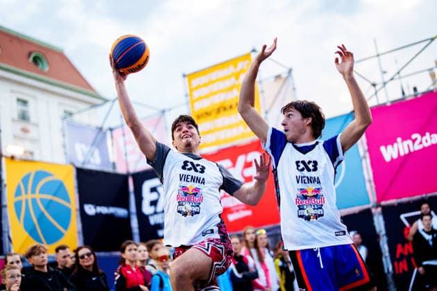BASKETBALL - FIBA 3x3 World Tour VIENNA,AUSTRIA,11.JUN.26 - BASKETBALL - FIBA 3x3 World Tour, Red Bull Full Moon. Image shows participants.  GEPAxpictures xEdgarxEisner