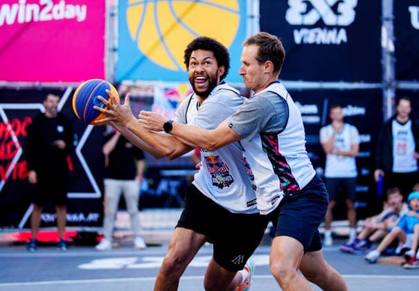BASKETBALL - FIBA 3x3 World Tour VIENNA,AUSTRIA,11.JUN.26 - BASKETBALL - FIBA 3x3 World Tour, Red Bull Full Moon. Image shows participants.  GEPAxpictures xEdgarxEisner