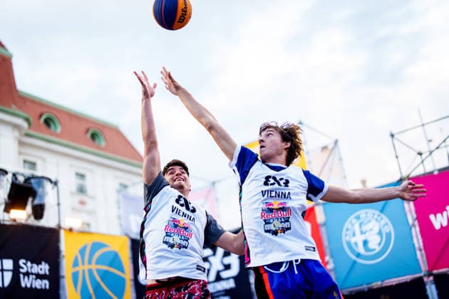BASKETBALL - FIBA 3x3 World Tour VIENNA,AUSTRIA,11.JUN.26 - BASKETBALL - FIBA 3x3 World Tour, Red Bull Full Moon. Image shows participants.  GEPAxpictures xEdgarxEisner