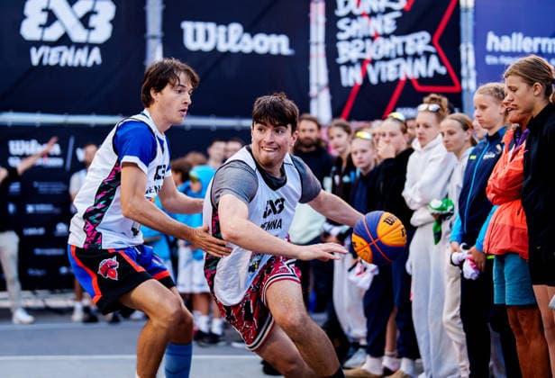 BASKETBALL - FIBA 3x3 World Tour VIENNA,AUSTRIA,11.JUN.26 - BASKETBALL - FIBA 3x3 World Tour, Red Bull Full Moon. Image shows participants.  GEPAxpictures xEdgarxEisner