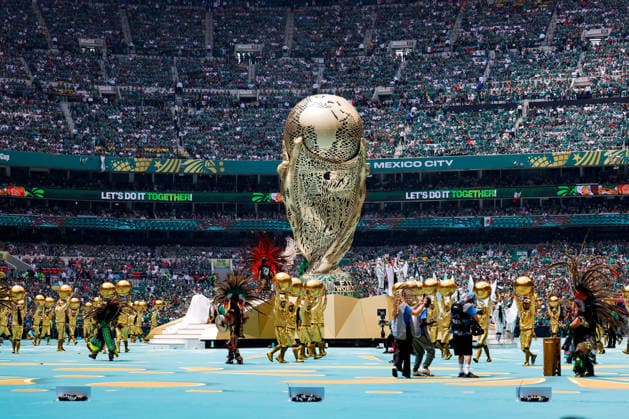FIFA World Cup, WM, Weltmeisterschaft, Fussball 2026 FIFA WORLD CUP 2026 OPENING CEREMONY GENERAL 11062026 MEXICO CITY, MEXICO. Photo of the World Cup trophy, during the opening ceremony of the FIFA World Cup 2026, held at the Estadio Ciudad de MÃ xico of Mexico City. Foto del trofeo de la Copa del Mundo, durante ceremonia de apertura de la Copa del Mundo 2026 de la FIFA, celebrada en el Estadio Ciudad de Mexico de la Ciudad de MÃ xico. PHOTO BY IMAGENSHOP AGENCIA FOTOGRAFICA MEXICO CITY MEXICO CITY MEXICO