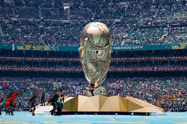FIFA World Cup, WM, Weltmeisterschaft, Fussball 2026 FIFA WORLD CUP 2026 OPENING CEREMONY GENERAL 11062026 MEXICO CITY, MEXICO. Photo of the World Cup trophy, during the opening ceremony of the FIFA World Cup 2026, held at the Estadio Ciudad de MÃ xico of Mexico City. Foto del trofeo de la Copa del Mundo, durante ceremonia de apertura de la Copa del Mundo 2026 de la FIFA, celebrada en el Estadio Ciudad de Mexico de la Ciudad de MÃ xico. PHOTO BY IMAGENSHOP AGENCIA FOTOGRAFICA MEXICO CITY MEXICO CITY MEXICO