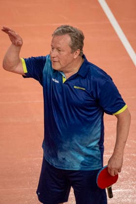 Swedish Olympic Table tennis, Tischtennis champion Jan-Ove Waldner took part in table tennis exhibition in Liberec, June 11, 2026. (CTKxPhoto RadekxPetrasek) CTKPhotoP2026061107467  CTKPhotoP2026061107467
