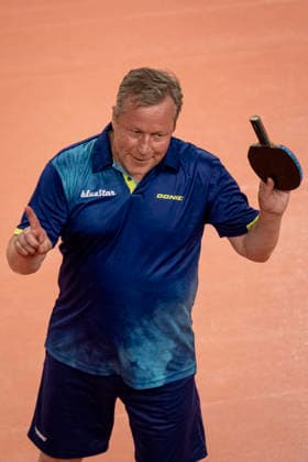 Swedish Olympic Table tennis, Tischtennis champion Jan-Ove Waldner took part in table tennis exhibition in Liberec, June 11, 2026. (CTKxPhoto RadekxPetrasek) CTKPhotoP2026061107469  CTKPhotoP2026061107469