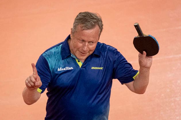 Swedish Olympic Table tennis, Tischtennis champion Jan-Ove Waldner took part in table tennis exhibition in Liberec, June 11, 2026. (CTKxPhoto RadekxPetrasek) CTKPhotoP2026061107470  CTKPhotoP2026061107470