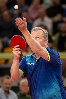 Swedish Olympic Table tennis, Tischtennis champion Jan-Ove Waldner took part in table tennis exhibition in Liberec, June 11, 2026. (CTKxPhoto RadekxPetrasek) CTKPhotoP2026061107475  CTKPhotoP2026061107475