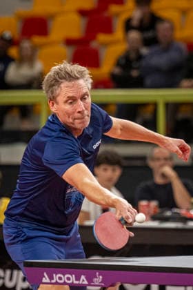 Five-time Table tennis, Tischtennis world champion Jorgen Persson of Sweden took part in table tennis exhibition in Liberec, June 11, 2026. (CTKxPhoto RadekxPetrasek) CTKPhotoP2026061107508  CTKPhotoP2026061107508