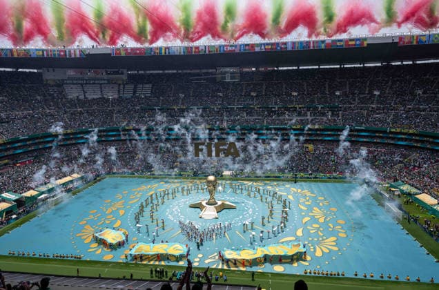 Fußball, Herren, FIFA World Cup, WM, Weltmeisterschaft, Fussball 2026 in Mexiko, Kanada und USA, Eröffnungsspiel in Mexiko-City (Gruppe A, 1. Spieltag), Mexiko - Südafrika, die Eröffnungszeremonie, 11.06. 2026, *** Soccer, Men, FIFA World Cup 2026 in Mexico, Canada and USA, opening match in Mexico City Group A, 1 matchday , Mexico South Africa, the opening ceremony, 11 06 2026, Copyright: xMatthiasxKochx